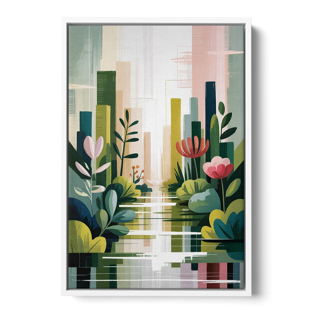 VanDusen Botanical Garden - White Frame Canvas