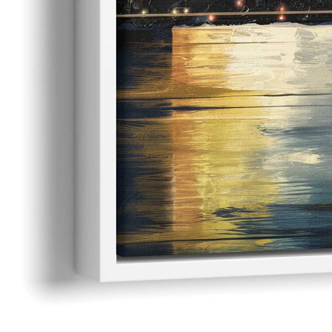 Irving Downtown Skyline - Close-Up White Frame Canvas