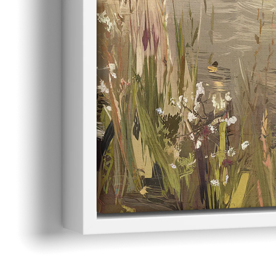 Springfield Scenic River View - Close-Up White Frame Canvas
