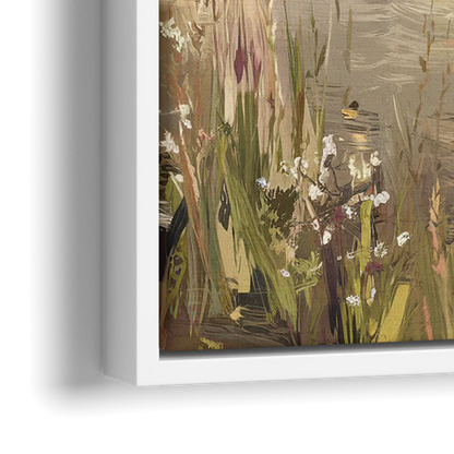 Springfield Scenic River View - Close-Up White Frame Canvas