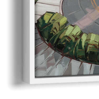San Francisco Lombard Street Icon - Close-Up White Frame Canvas