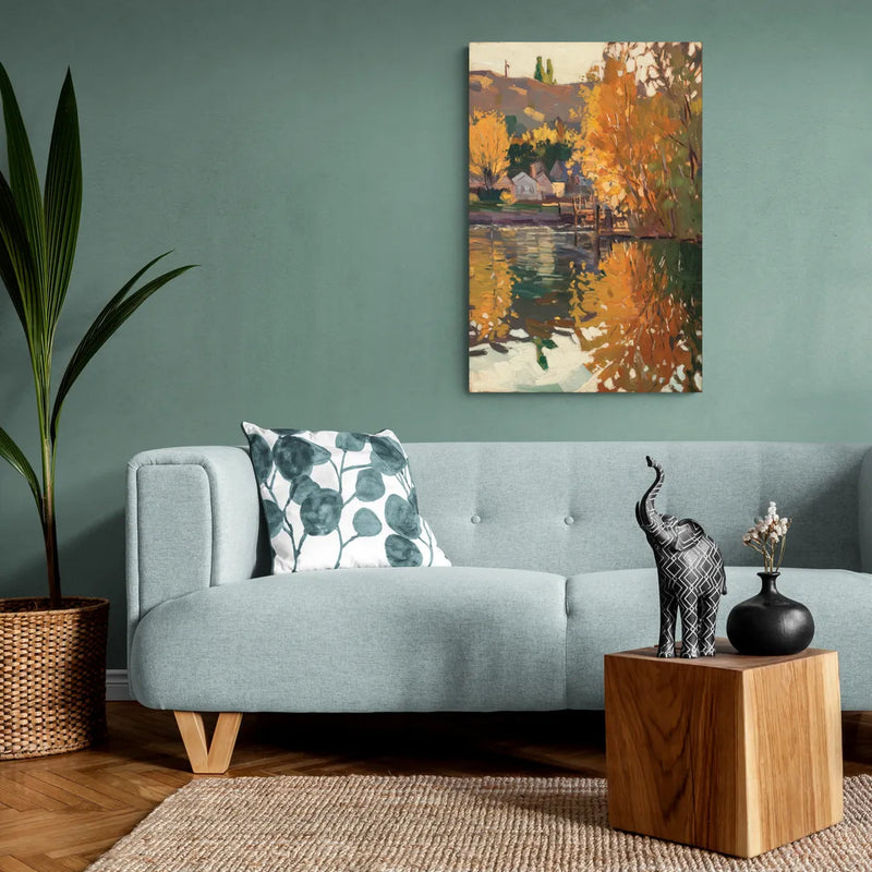 Boise Riverfront Scene - Canvas Wall Art Living Room
