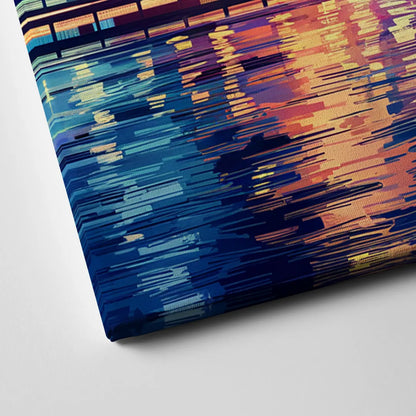 New York City Night Lights Canvas Close Up