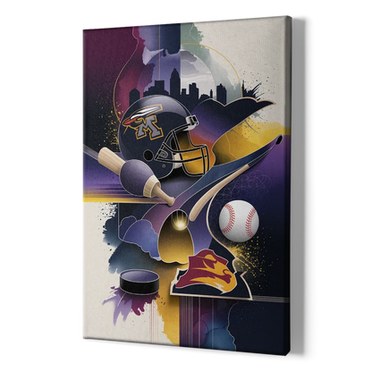 Minneapolis Sports Team Pride - Canvas Print Art Sides