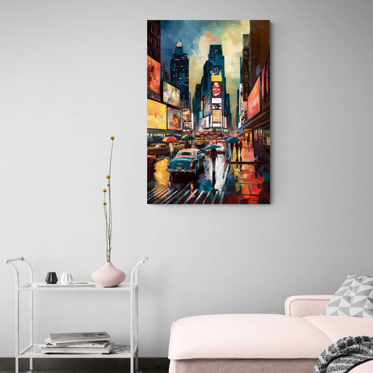 New York City Times Square at Midnight - Canvas Wall Art Living Room