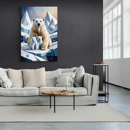 Polar Bear Majesty - Canvas Wall Art Living Room