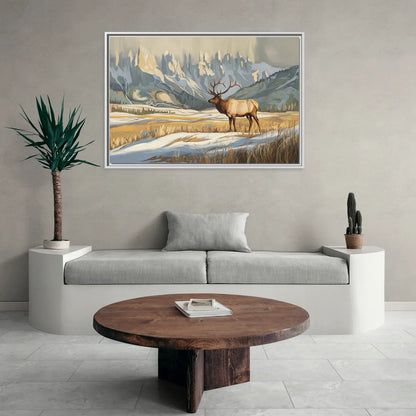 Jackson Hole Wildlife Serenade - Living Room White Frame Canvas