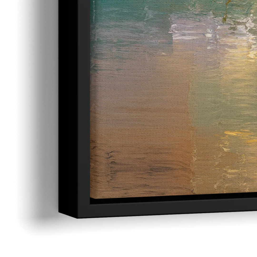 Ashland Sunset Horizon - Close-Up Black Frame Canvas