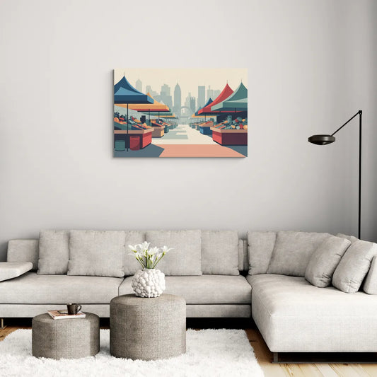 Jean Talon Market - Canvas Wall Art Living Room