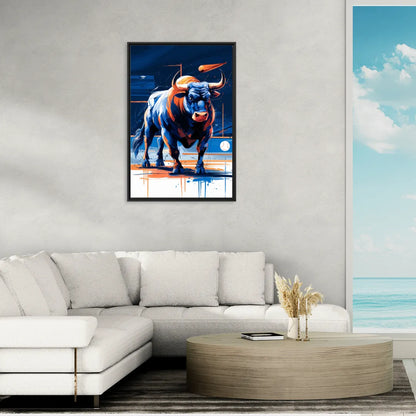 Durham Bulls Baseball Tribute - Living Room Black Frame Canvas