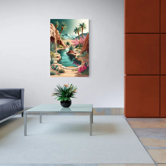 Palm Springs Desert Oasis - Canvas Wall Art Living Room