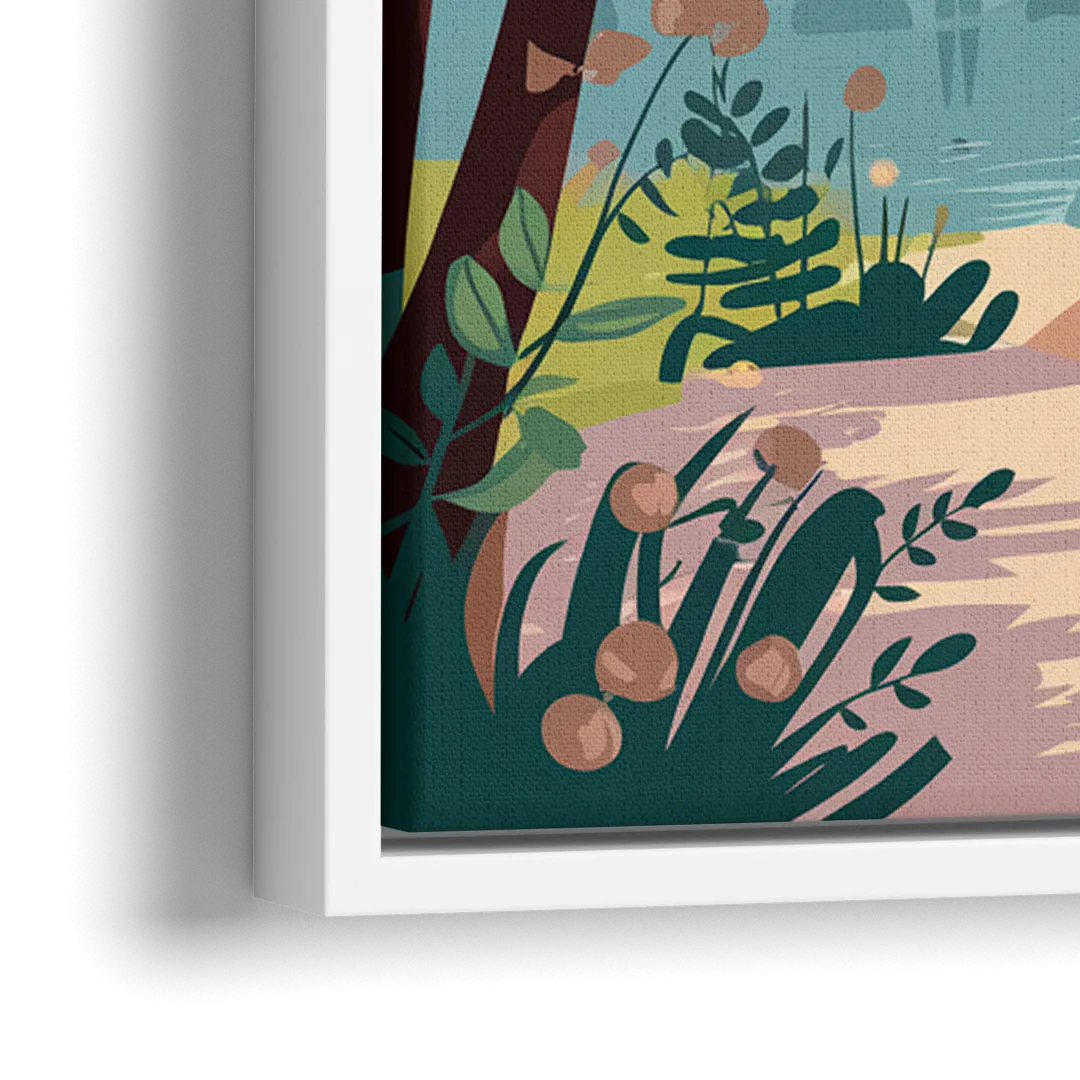 Springfield Parks And Trails - Close-Up White Frame Canvas