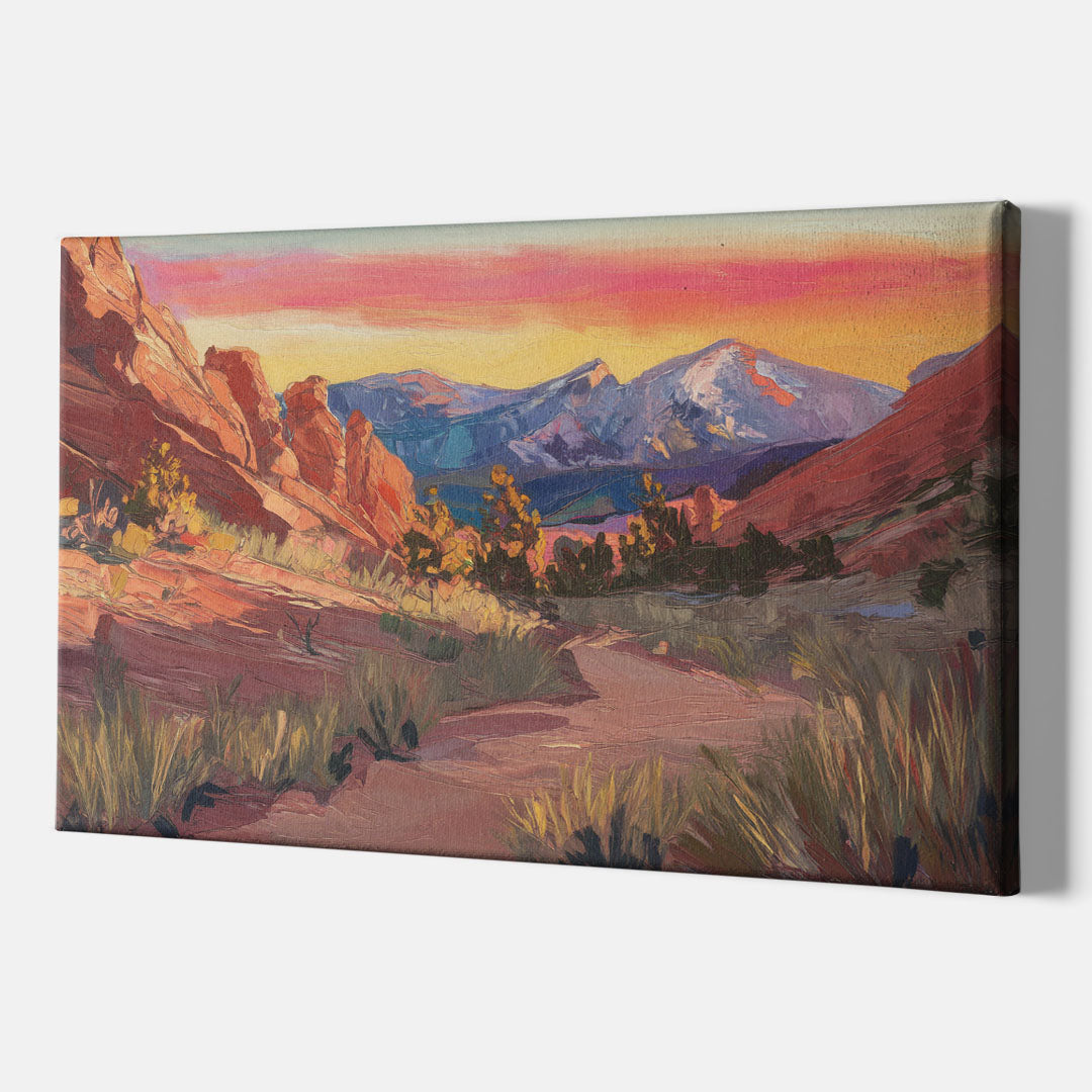 Colorado Springs Scenic Trails - Canvas Wall Art Indoor