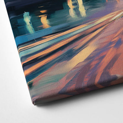 Tampa Riverwalk Evening Glow Canvas Close Up
