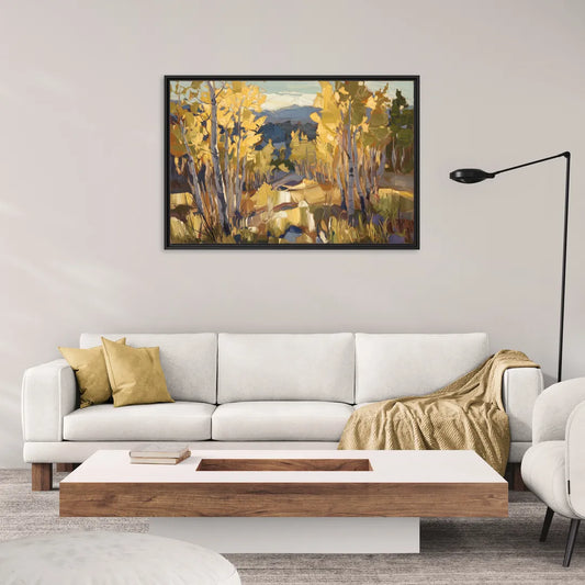 Aspen Wilderness Beauty - Living Room Black Frame Canvas