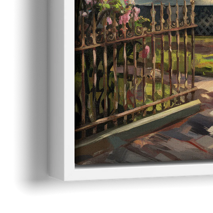 New Orleans Garden District Homes - Close-Up White Frame Canvas