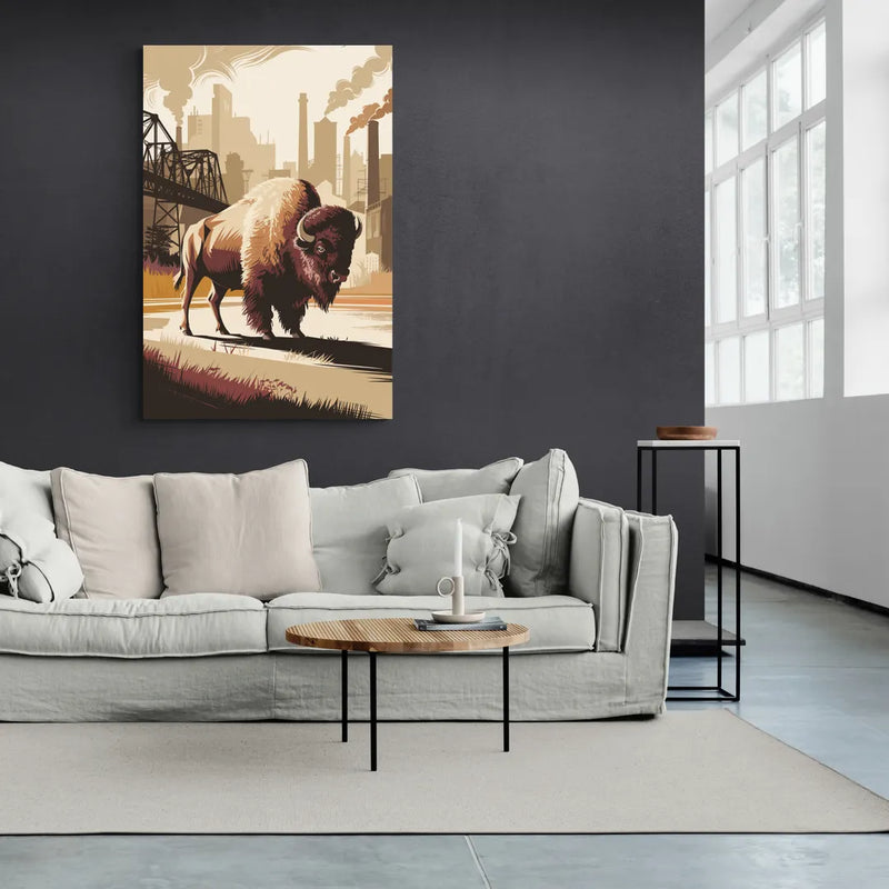Buffalo Industrial Heritage - Canvas Wall Art Living Room