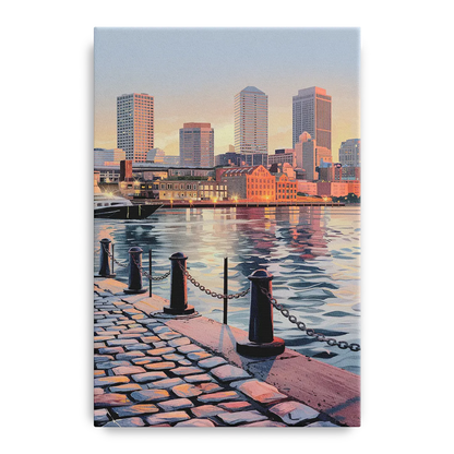 Boston Waterfront Serenity - Canvas Wall Art