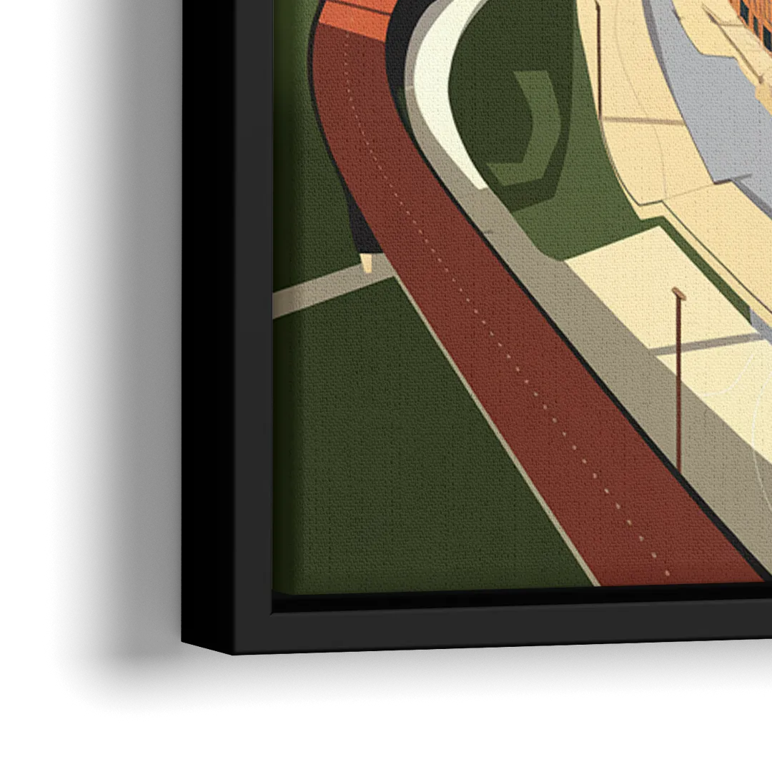 Camden Yards Baseball Stadium - Close-Up Black Frame Canvas