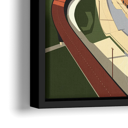 Camden Yards Baseball Stadium - Close-Up Black Frame Canvas