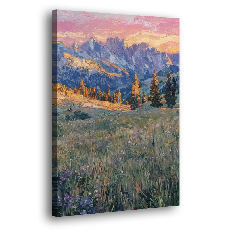 Bozeman Bridger Range - Canvas Print Art Sides