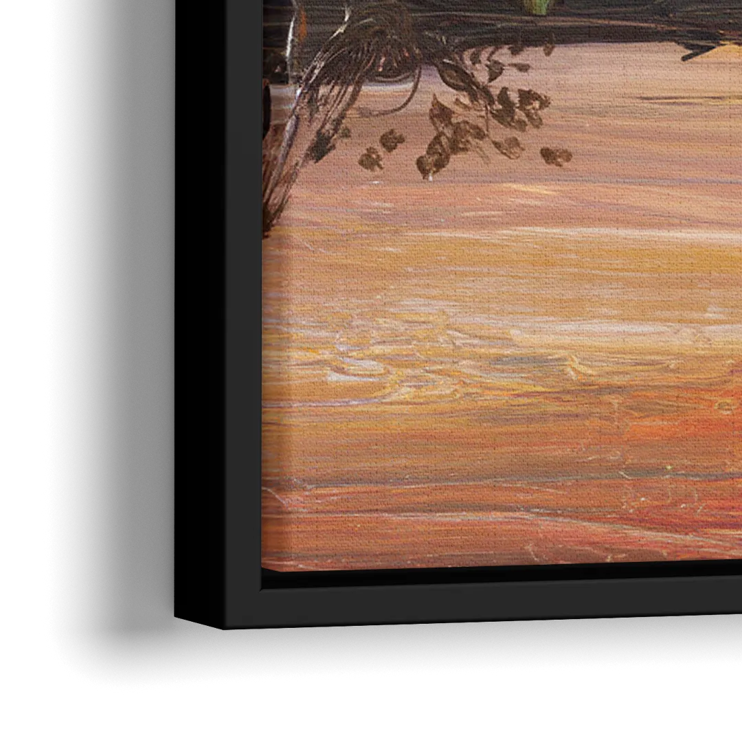 Baton Rouge Skyline Sunset - Close-Up Black Frame Canvas