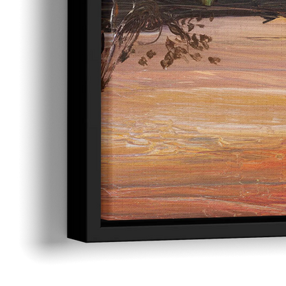 Baton Rouge Skyline Sunset - Close-Up Black Frame Canvas