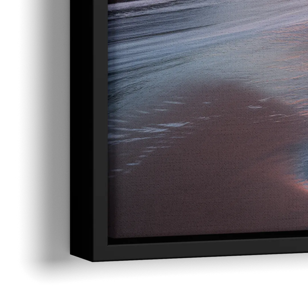 Bandon Rocky Shoreline - Close-Up Black Frame Canvas