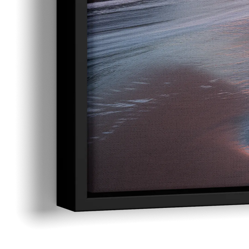 Bandon Rocky Shoreline - Close-Up Black Frame Canvas