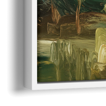 Spokane Evergreen Forests - Close-Up White Frame Canvas