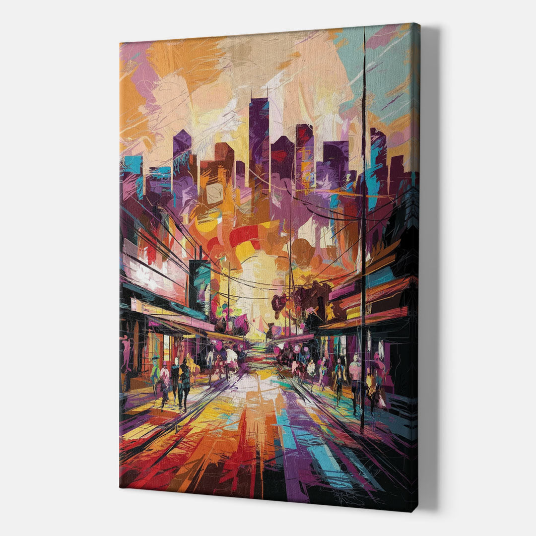 Houston Street Art Culture - Canvas Wall Art Indoor
