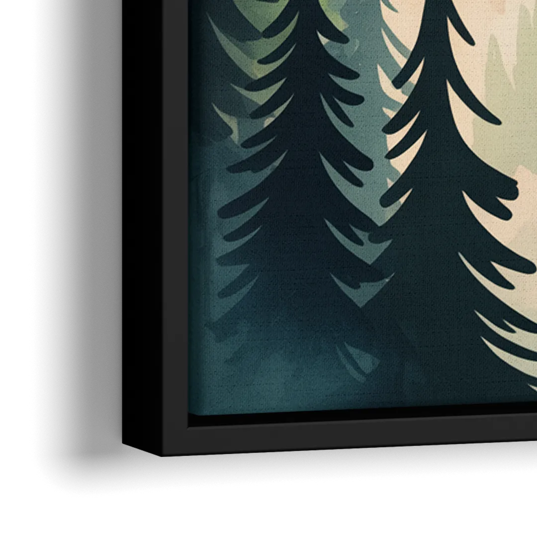 Capilano Suspension Bridge - Close-Up Black Frame Canvas