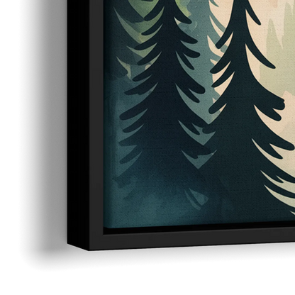 Capilano Suspension Bridge - Close-Up Black Frame Canvas