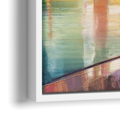 Austin Enchanting Cityscape - Close-Up White Frame Canvas