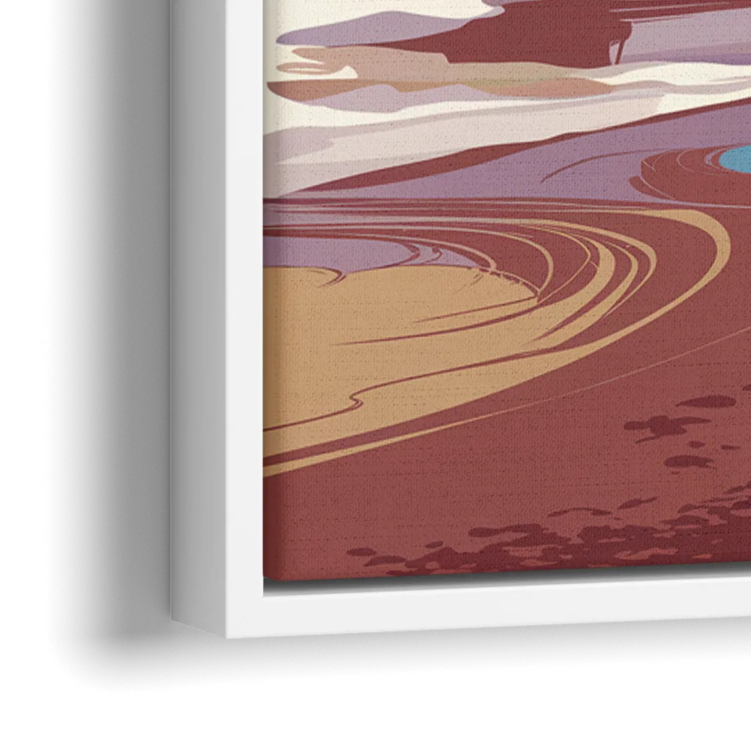 San Francisco Coastal Beauty - Close-Up White Frame Canvas