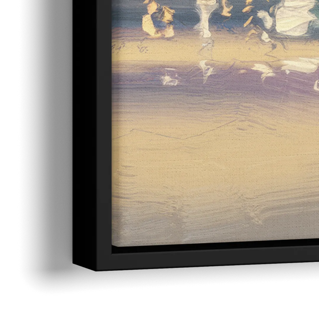 Anchorage Cityscape Reflection - Close-Up Black Frame Canvas