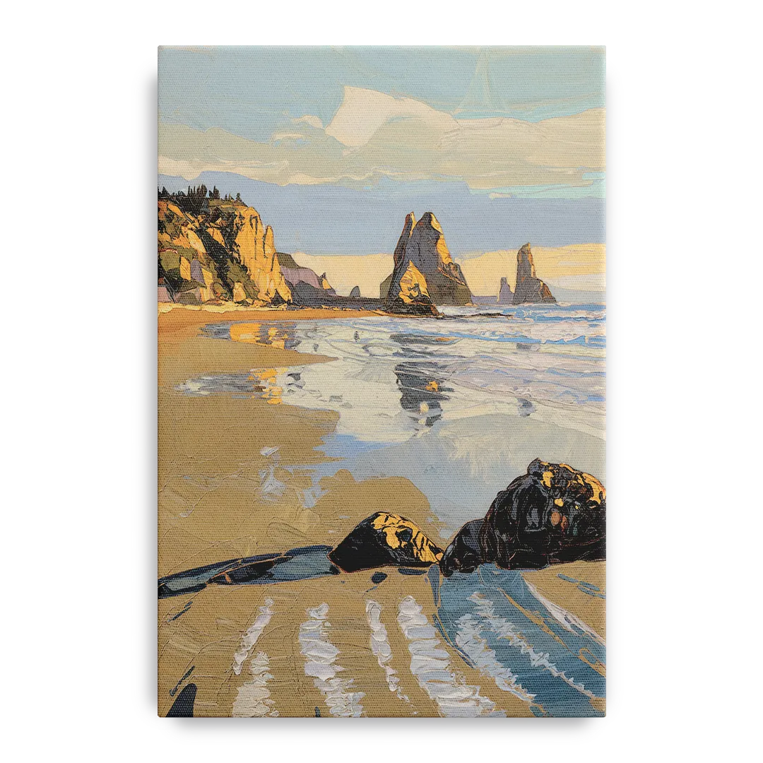 Bandon Oregon Shoreline - Canvas Wall Art