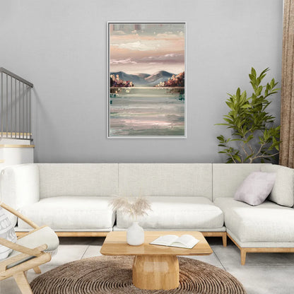Burlington Lake Champlain Serenity - Living Room White Frame Canvas