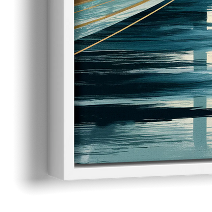 Tacoma Narrows Bridge Scene - Close-Up White Frame Canvas