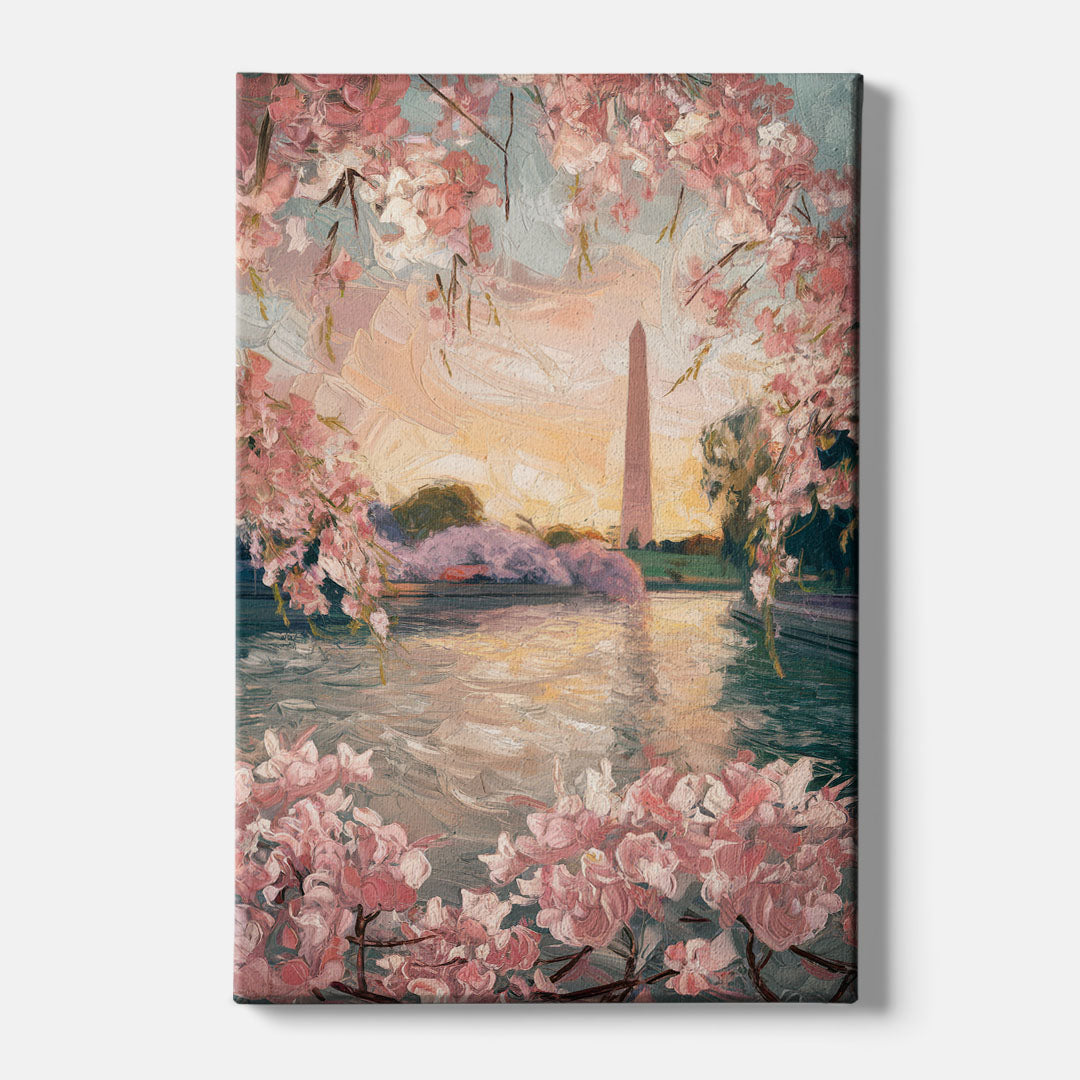 Washington DC Cherry Blossoms - Canvas Wall Art