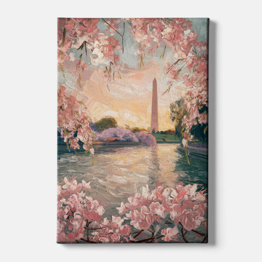 Washington DC Cherry Blossoms - Canvas Wall Art