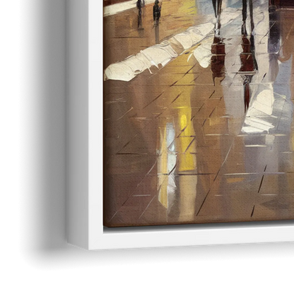 New York City Grand Central Station - Close-Up White Frame Canvas