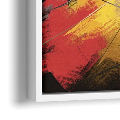 Plano Vibrant Streets - Close-Up White Frame Canvas
