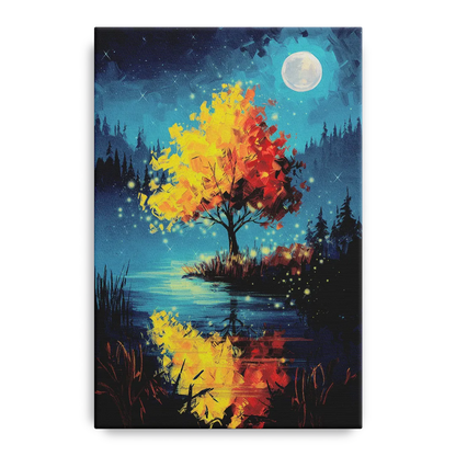 Charlotte Nighttime Glow - Canvas Wall Art