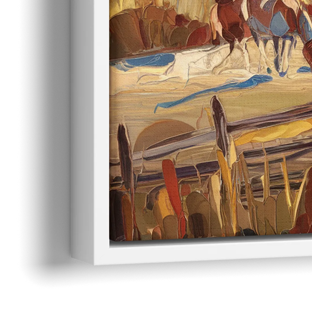 Jackson Hole Rustic Charm - Close-Up White Frame Canvas