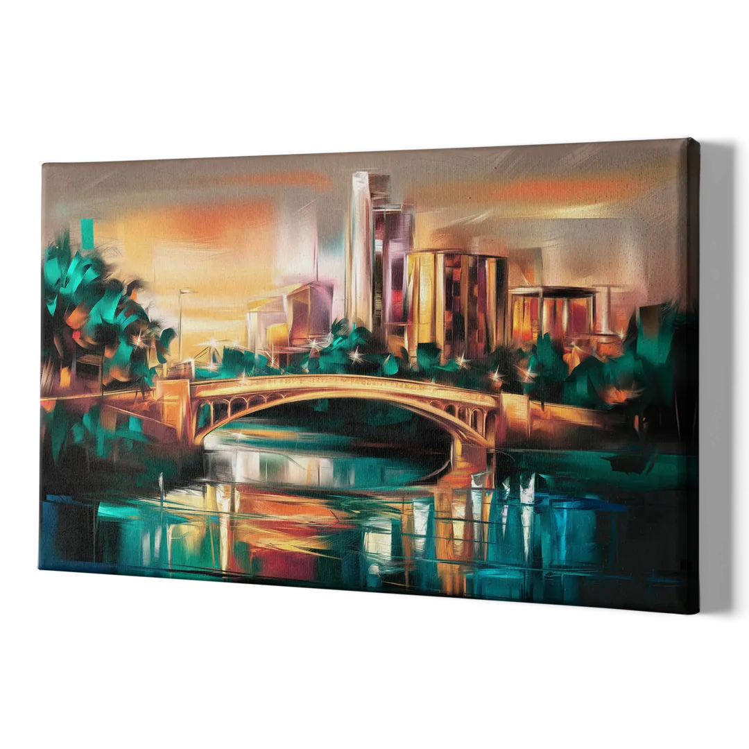 Austin Lamar Boulevard Magic - Canvas Print Art Sides