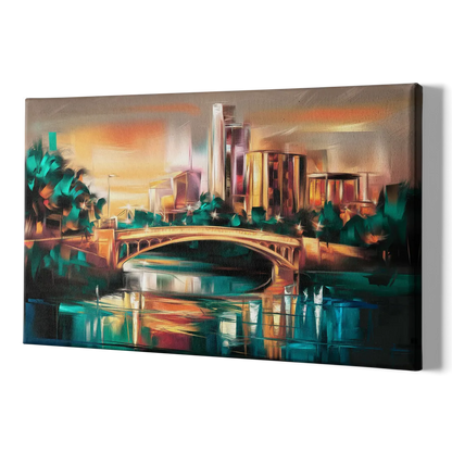 Austin Lamar Boulevard Magic - Canvas Print Art Sides