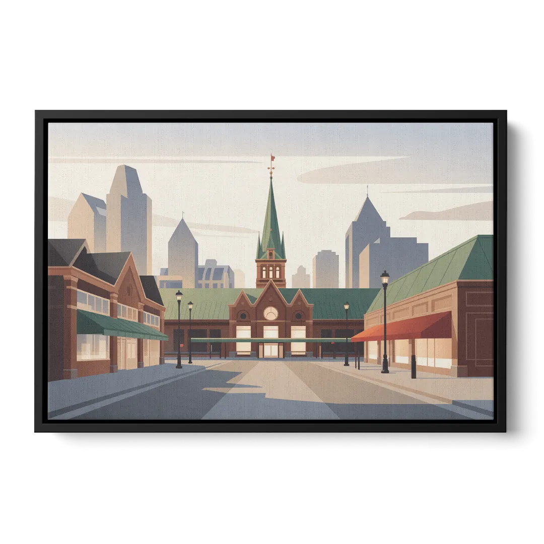ByWard Market Charm - Black Frame Canvas
