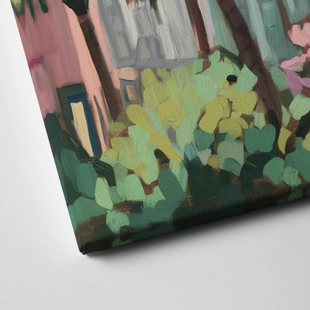 Charleston Rainbow Row Canvas Close Up