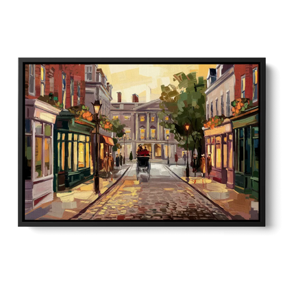 Lancaster Historic Downtown - Black Frame Canvas